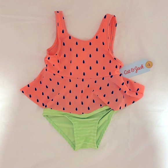 Cat & Jack Other - Toddler girl watermelon two piece bathing suit size 4t brand new with tags